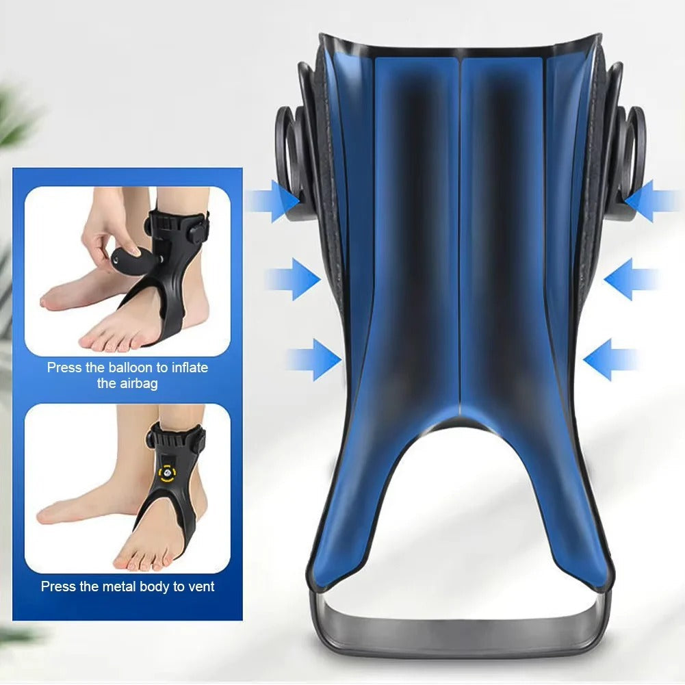 Foot Drop Brace with Adjustable Strap System and Non-Slip Base