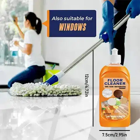 Lemon Floor Cleaner Concentrate with Plant-Based Surfactants for Multi-Surface Use, 3.38 oz