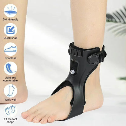 Foot Drop Brace with Adjustable Strap System and Non-Slip Base