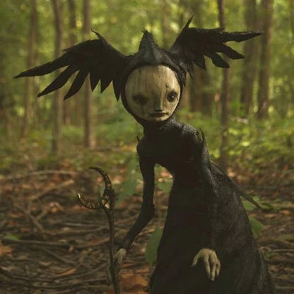 Witch Character Sculpture for Indoor Tabletop Display and Seasonal Decor