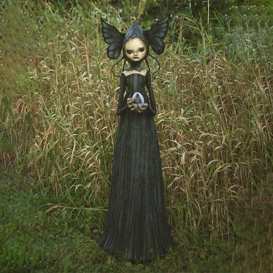 Witch Character Sculpture for Indoor Tabletop Display and Seasonal Decor