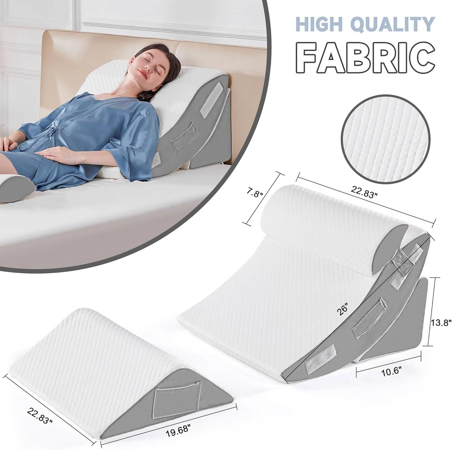 4Pcs Orthopedic Bed Wedge Pillow Set