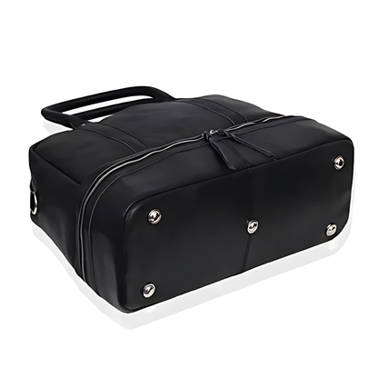 Leather Duffle Bag Full Grain Buffalo Leather Black