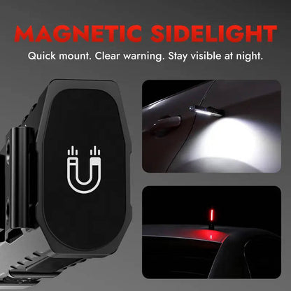 Rechargeable LED Flashlight with Magnetic Tail and UV Red Laser, 1500 Lumens