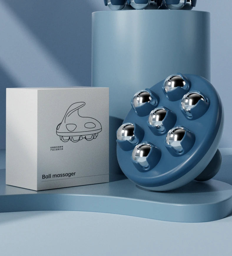 Multi-functional Massage Roller Ball – 7-Bead Deep Tissue Relaxation Massager for Beauty Care On-the-Go