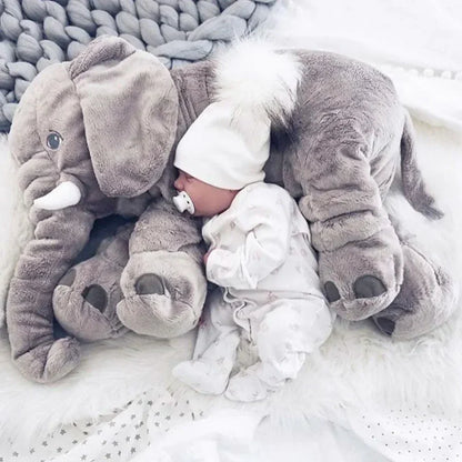 Plush Elephant Pillow with Huggable Shape for Babies and Toddlers