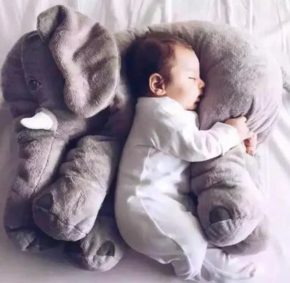 Plush Elephant Pillow with Huggable Shape for Babies and Toddlers