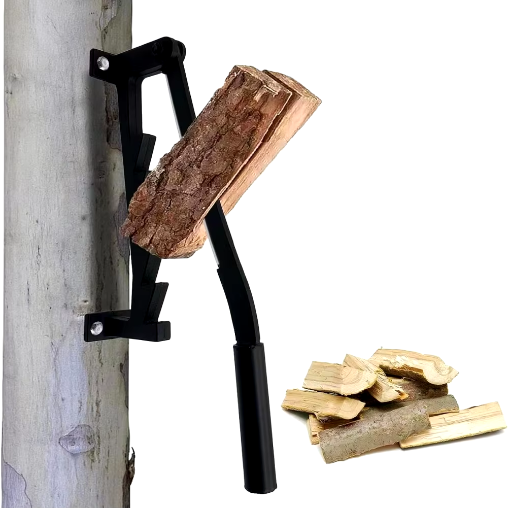 Wall Mounted Firewood Chopper with Carbon Steel Blade and Manual Operation