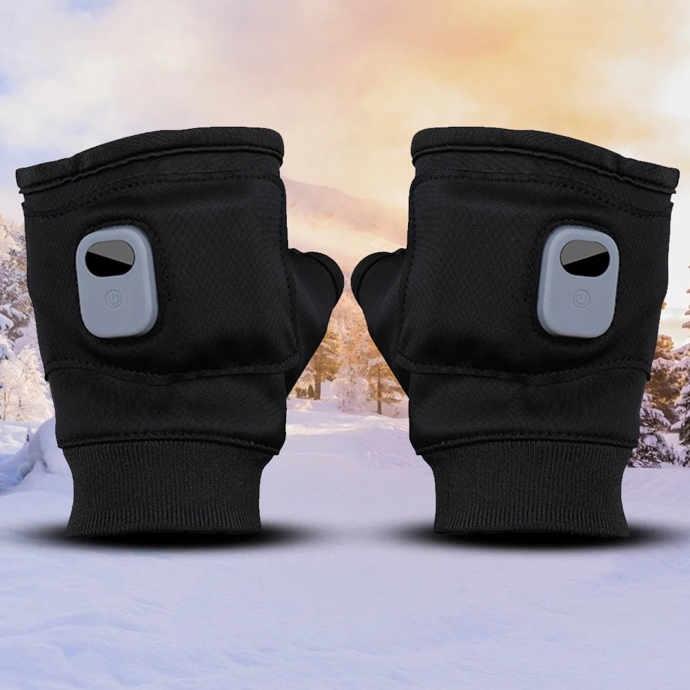 Rechargeable Heated Gloves – 360° Warmth for Ultimate Comfort Windproof, Fingerless & Perfect for Winter Hiking, Cycling & Outdoor Adventures