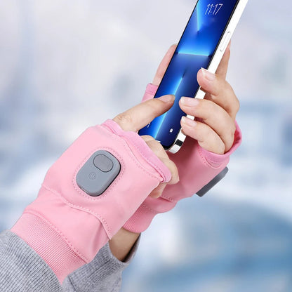Rechargeable Heated Gloves – 360° Warmth for Ultimate Comfort Windproof, Fingerless & Perfect for Winter Hiking, Cycling & Outdoor Adventures