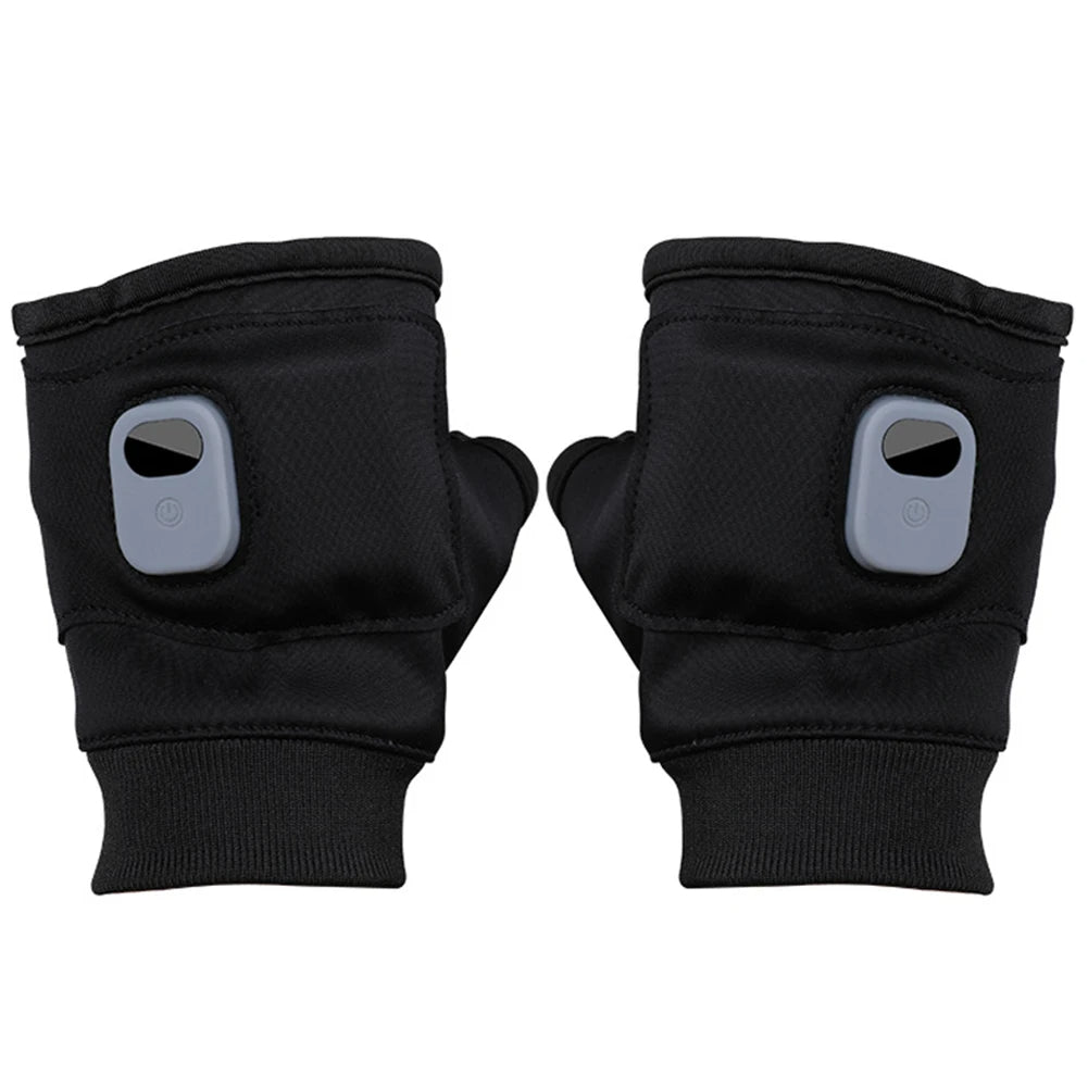 Rechargeable Heated Gloves – 360° Warmth for Ultimate Comfort Windproof, Fingerless & Perfect for Winter Hiking, Cycling & Outdoor Adventures